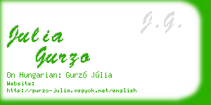 julia gurzo business card