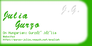 julia gurzo business card